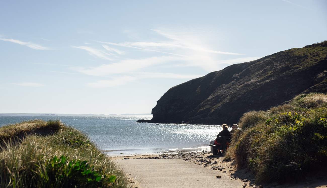High tide at Nolton Haven. 