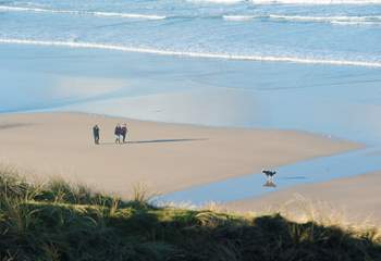 The stunning golden sands of Hayle Towans stretch for three miles and are just a ten minute drive from the farmhouse.