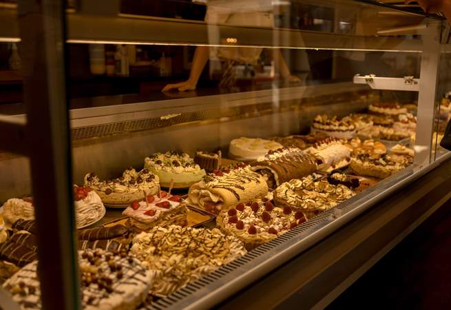 The award-winning restaurant is famous for its home-made family recipe cakes.