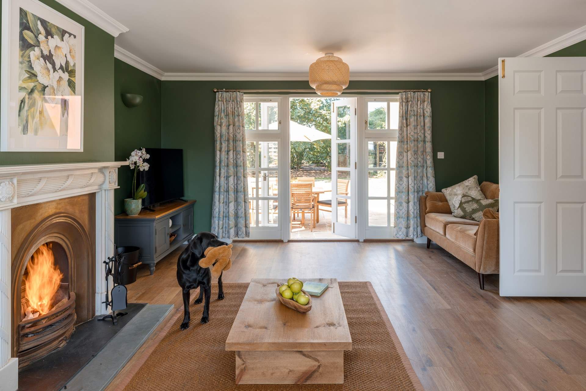 Gather together round the fire with your four legged friend after a day of countryside and coastal adventures.