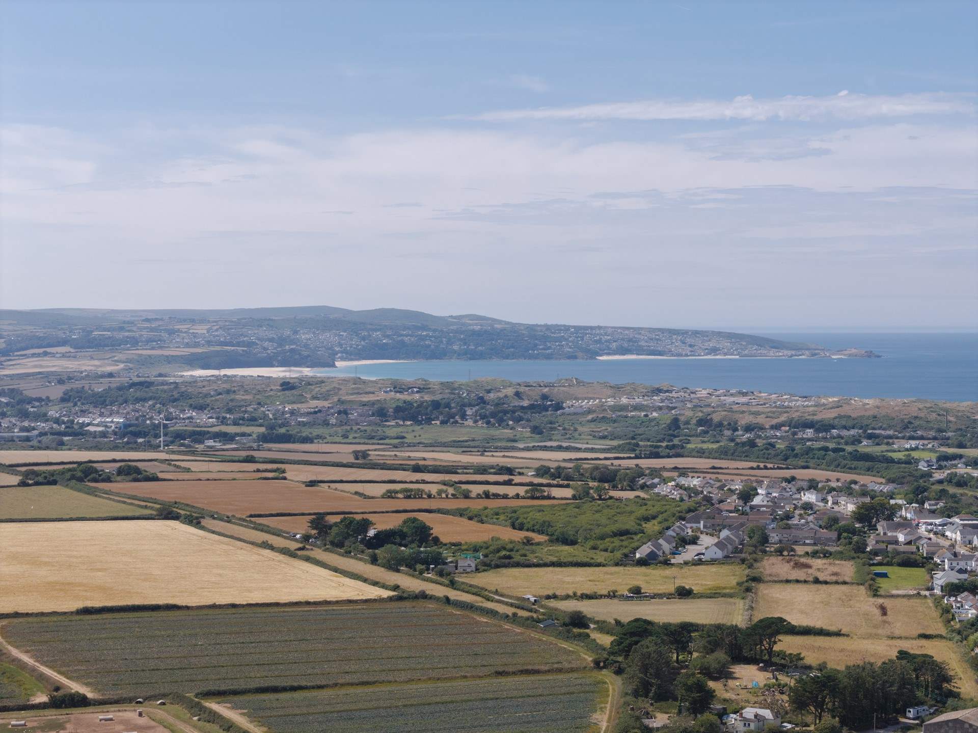 An aerial view showing the surrounding area.