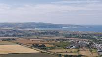 An aerial view showing the surrounding area.