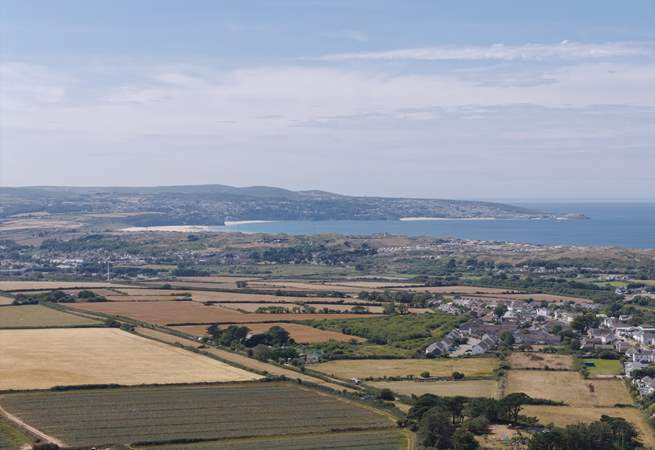 An aerial view showing the surrounding area.