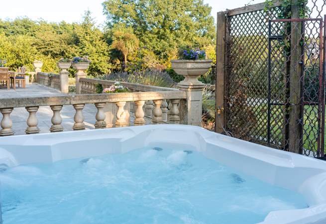 A private hot tub in this idyllic part of the Cornish countryside.