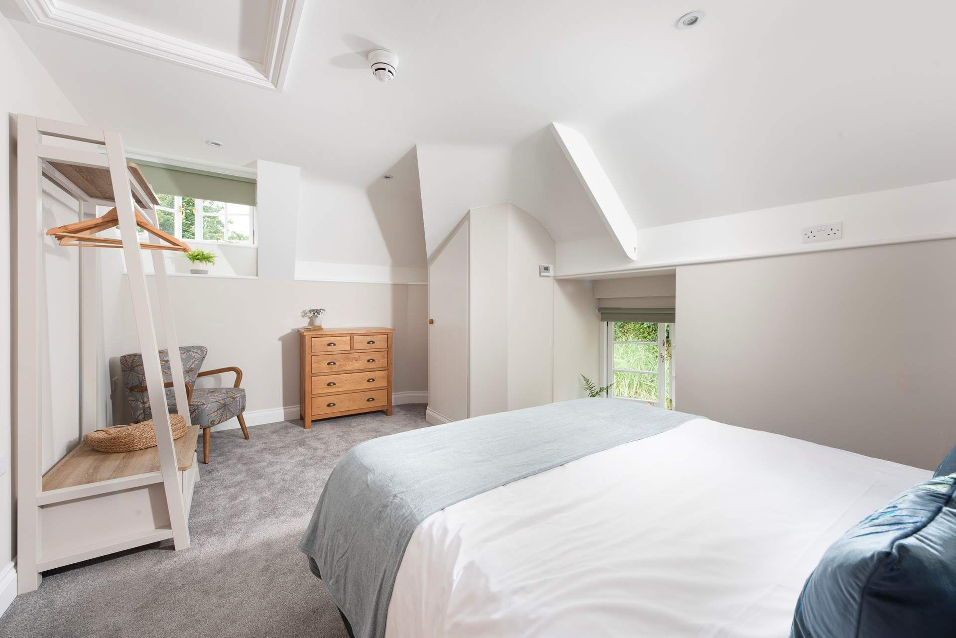 A generous bedroom with ample storage.
