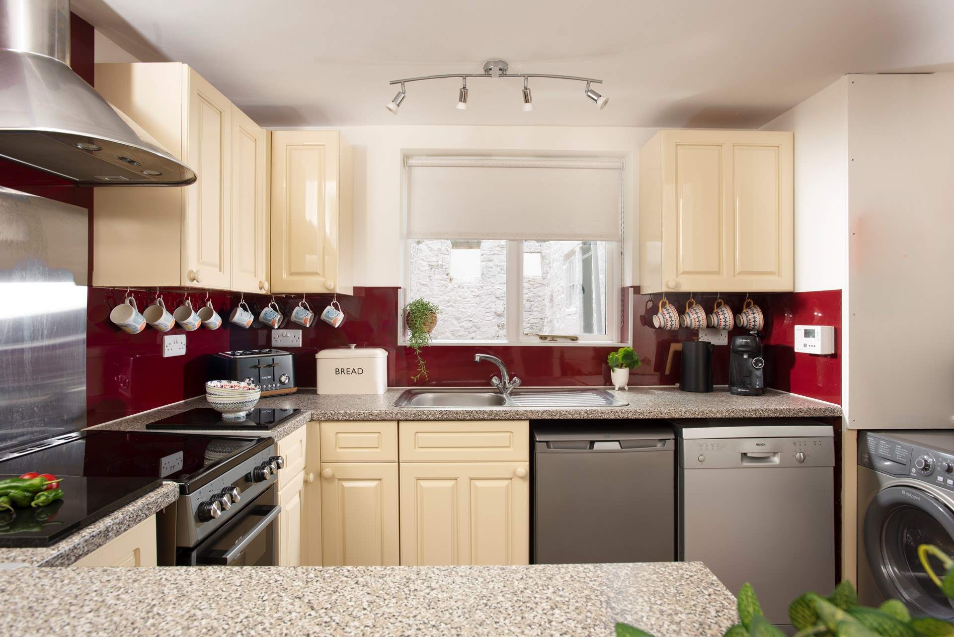 The kitchen is fully equipped for your stay including an air fryer.