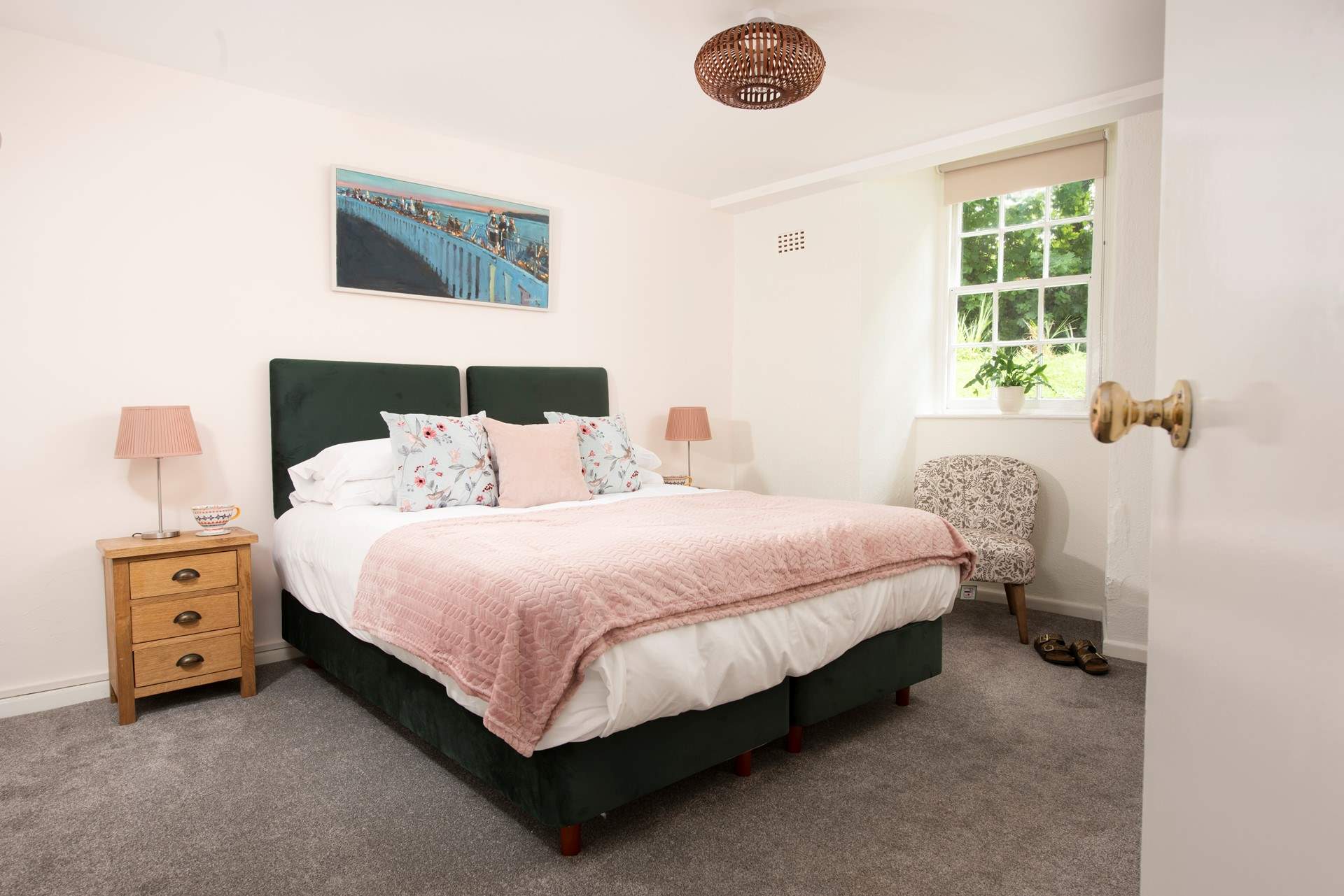 Bedroom 1 is a stylish 'zip and link' king-size.
