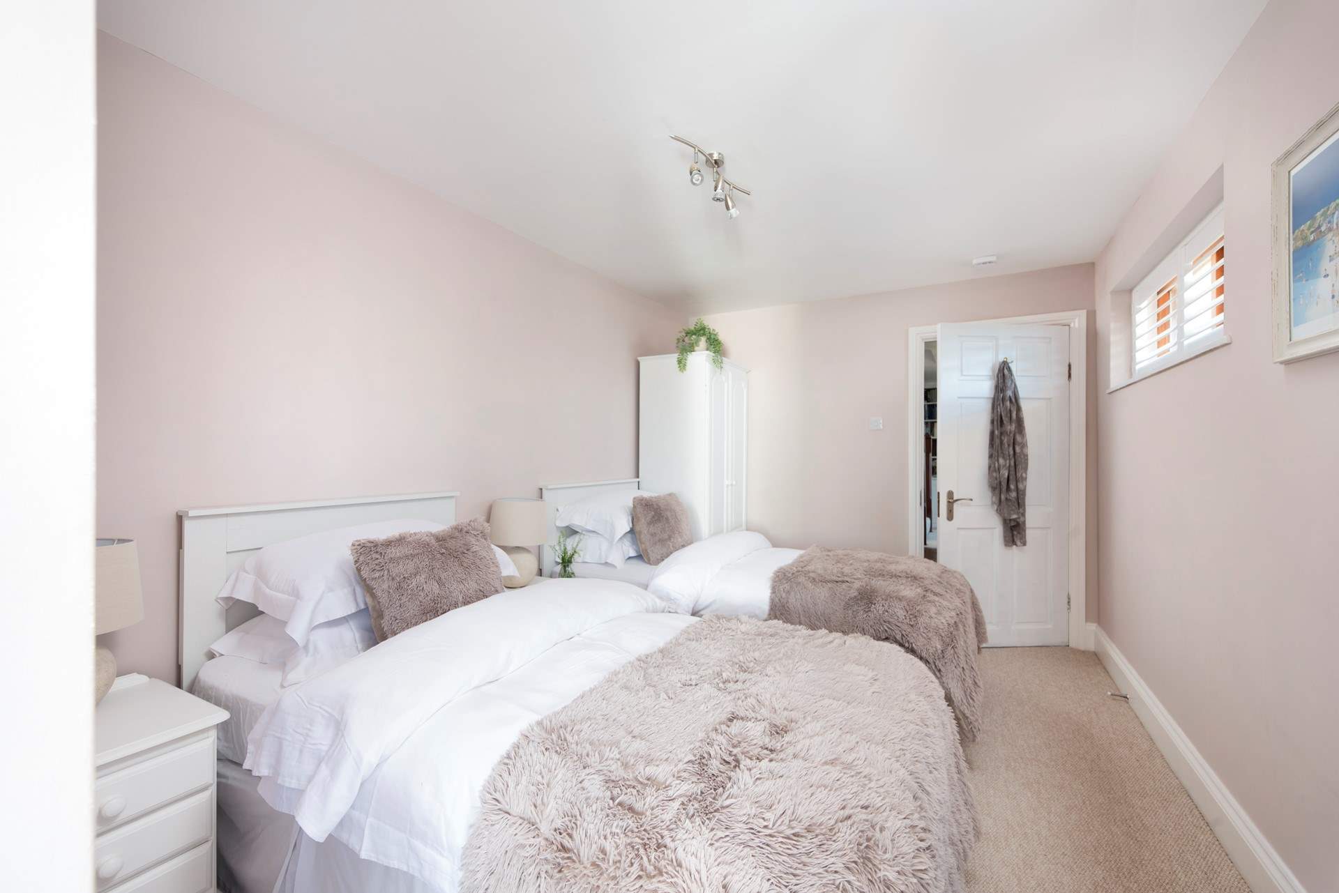 Twin beds are the order of the day.