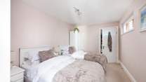 Twin beds are the order of the day in Pebbles. 