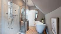 separate shower. 