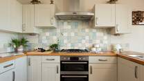 Plenty of workspace for preparing a hearty meal. 