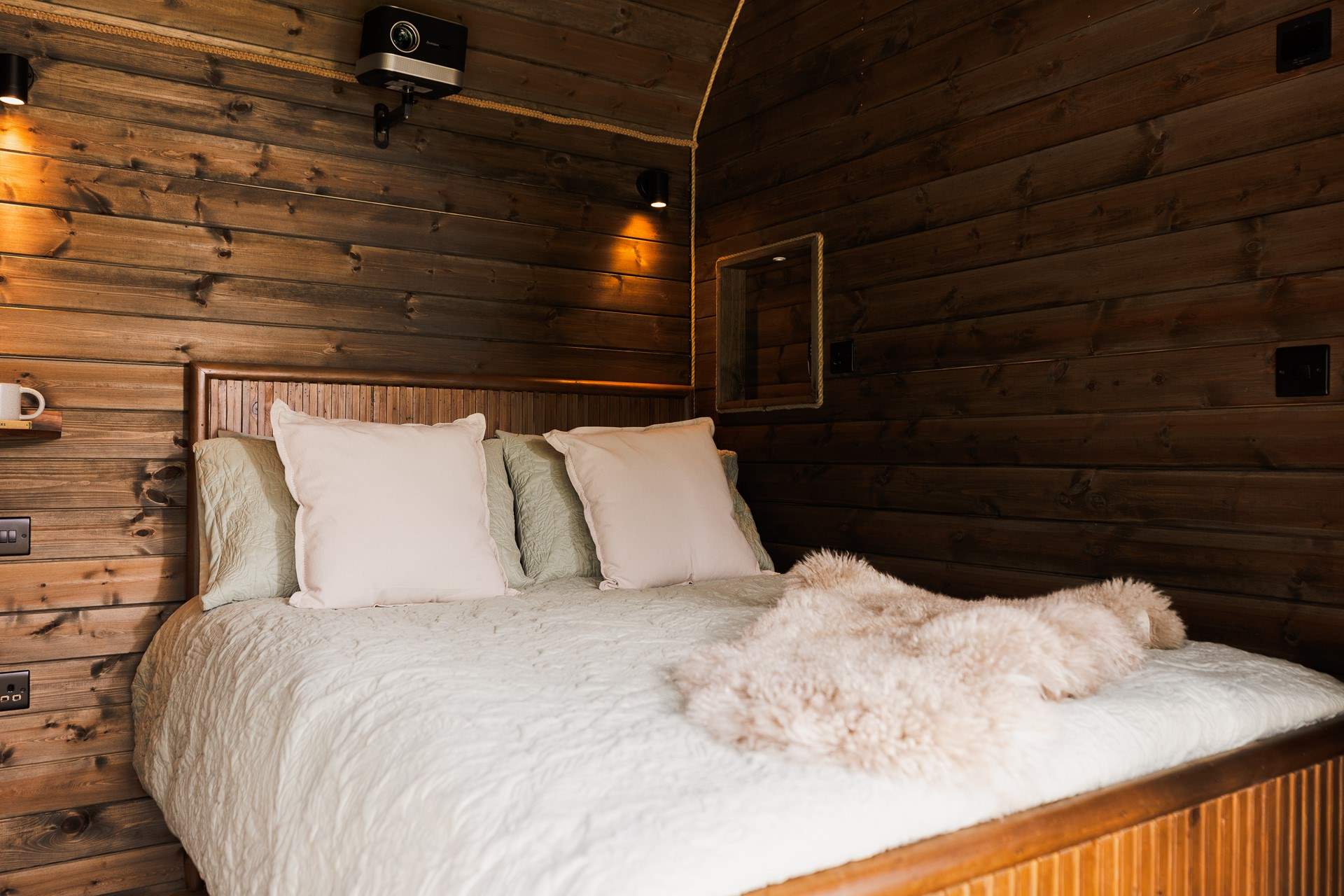 The sumptuous double bed promises sweet slumbers.