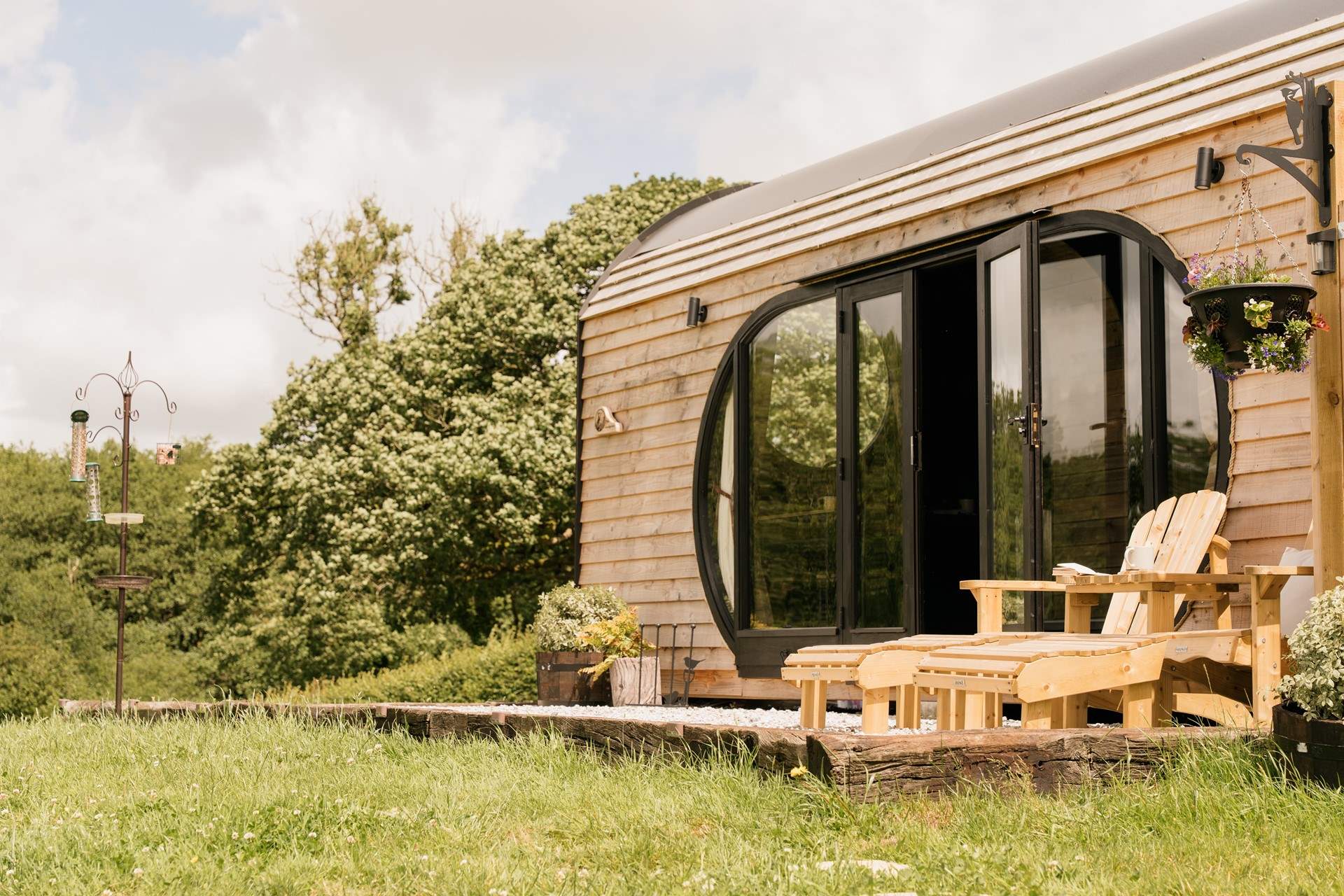 This bespoke cabin has been crafted to perfection and offers total seclusion. 