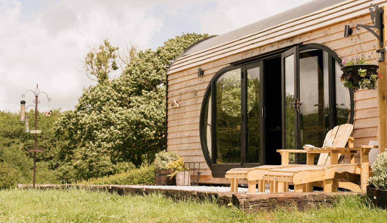 This bespoke cabin has been crafted to perfection and offers total seclusion. 