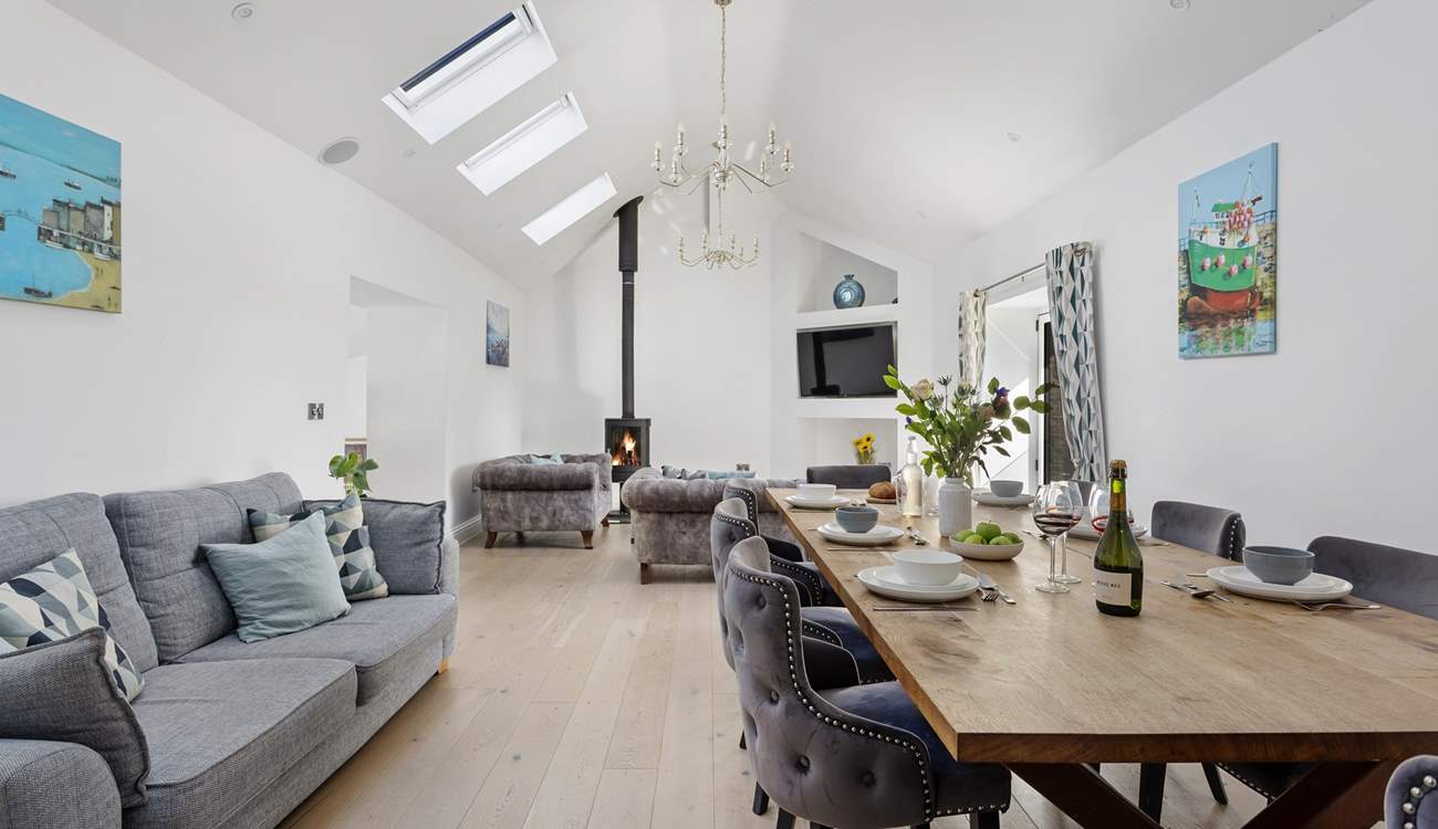 The open plan living-room is the place for all to gather.