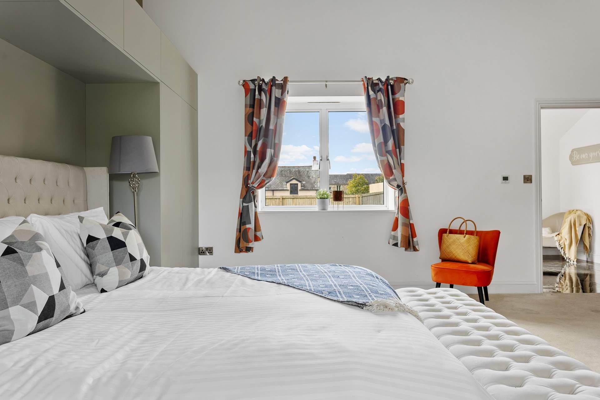 Another spacious room with a super-king size bed.