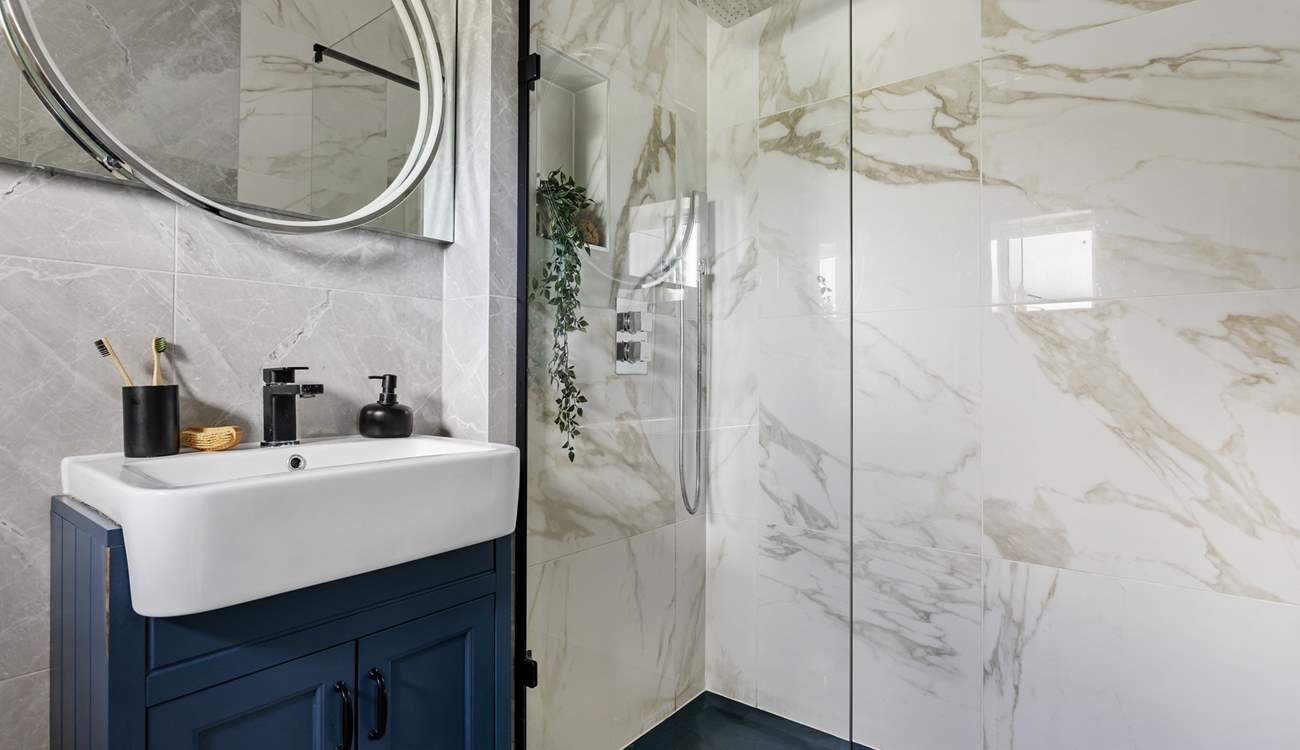 One of two en suite shower-rooms at The Bowjy.