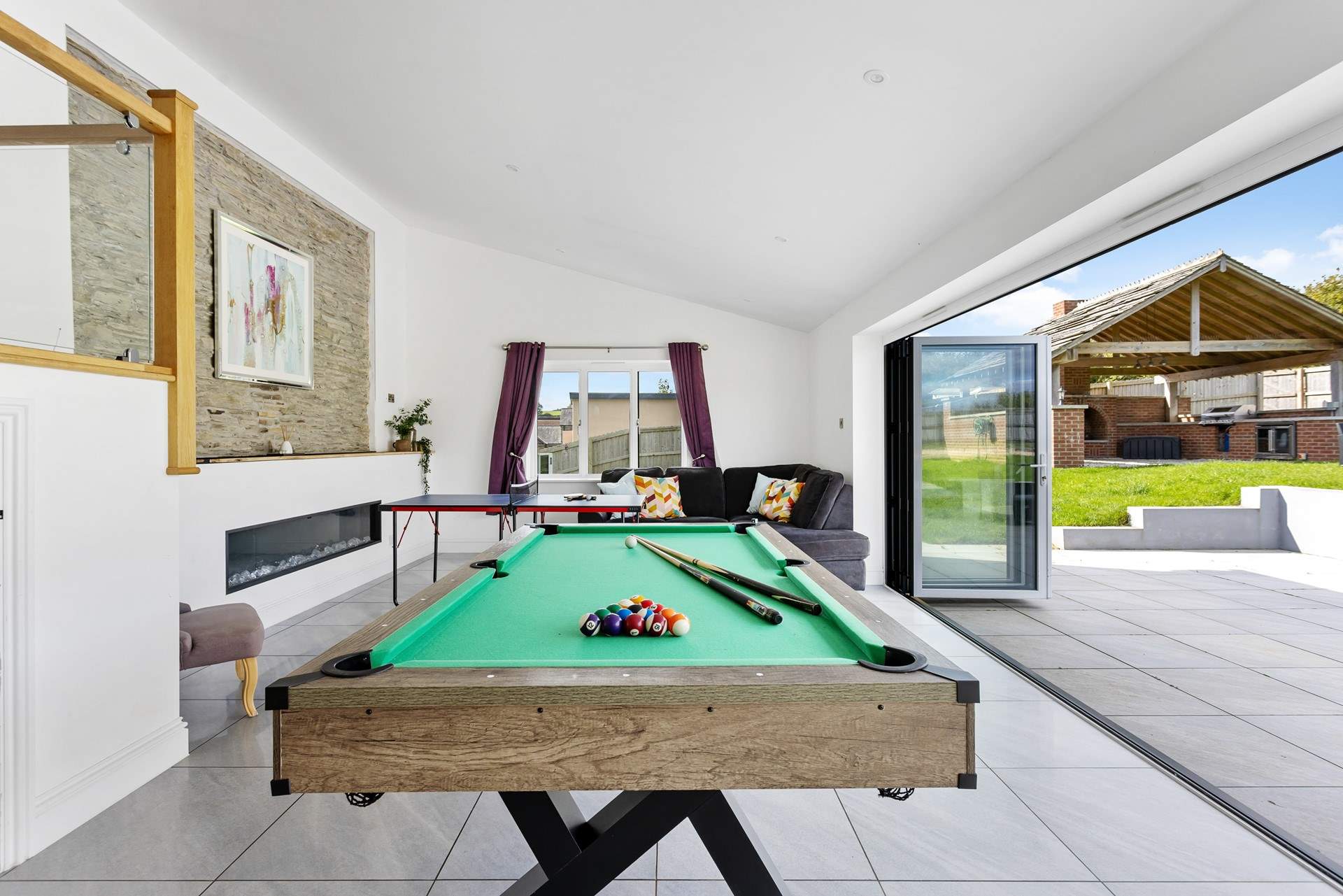 For those with a competitive edge, there's pool and table-tennis on offer.