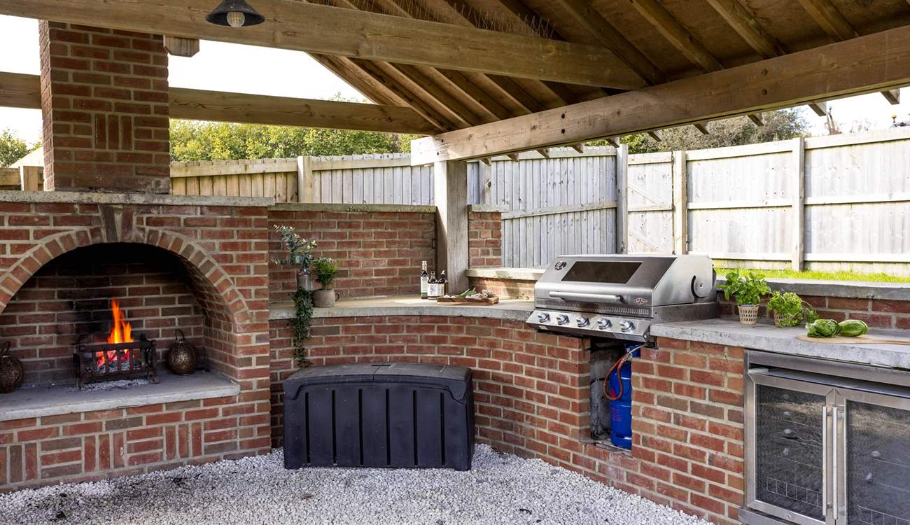 The outdoor kitchen is a real treat.