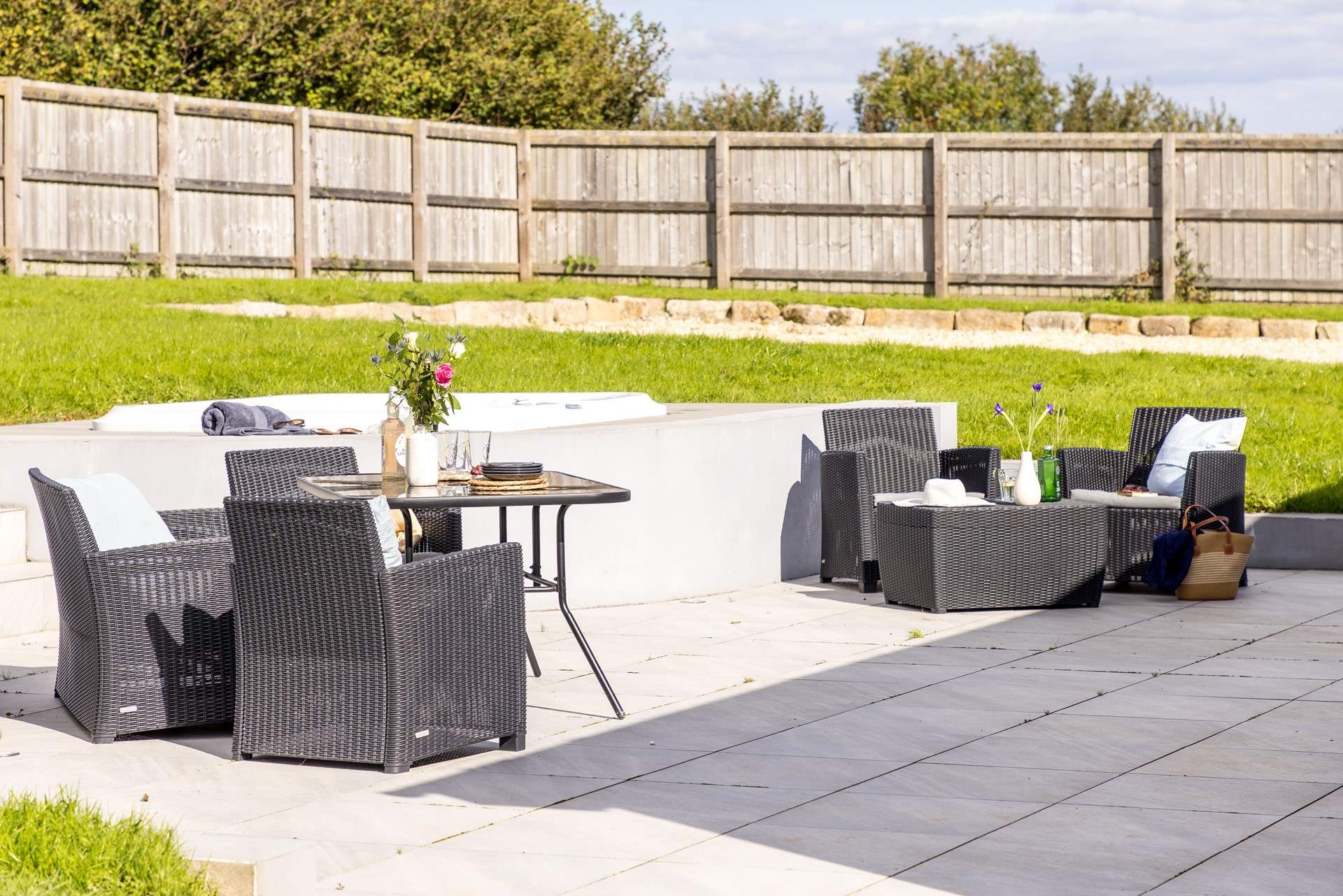 Plenty of places to sit out and relax.
