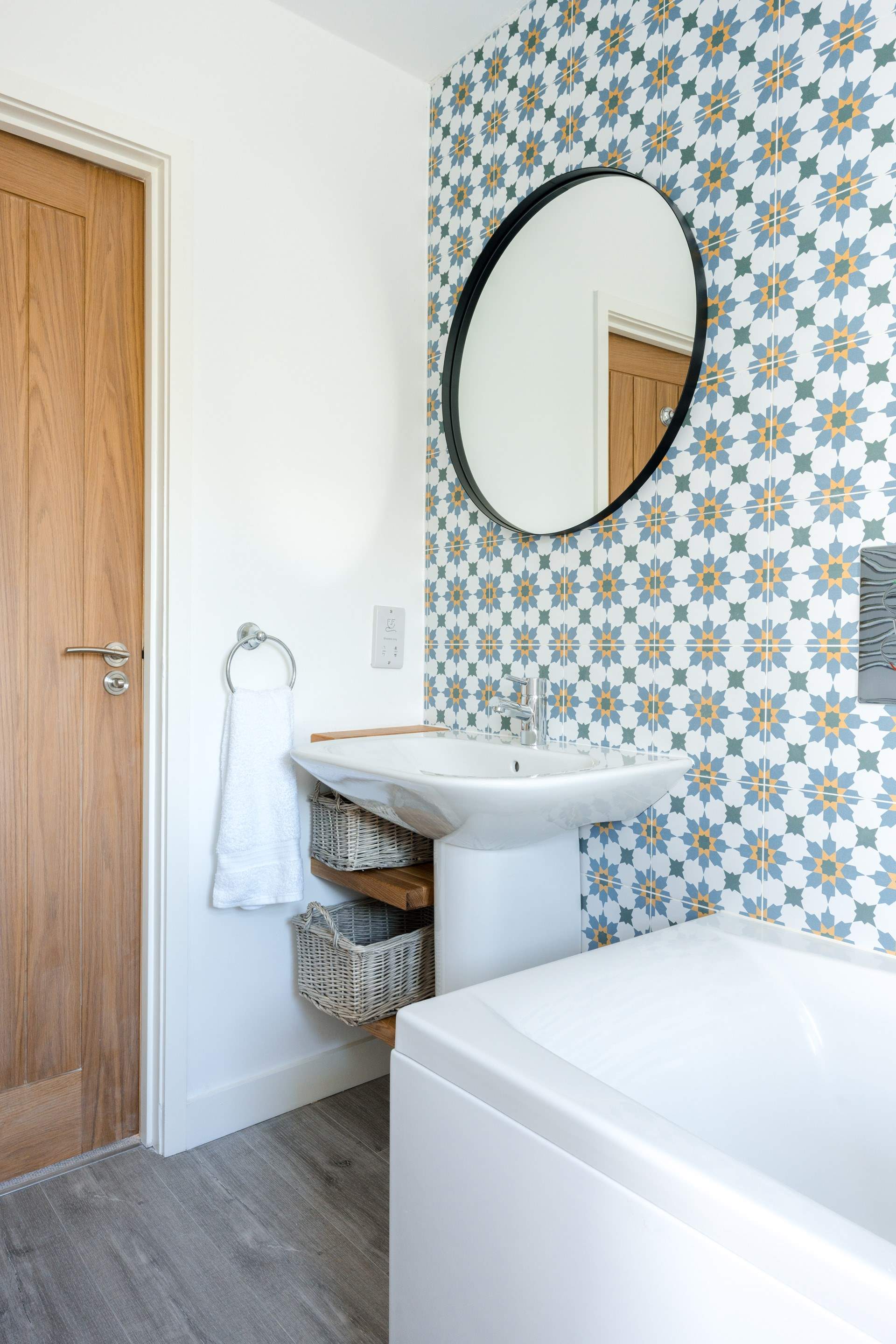 The mosaic tiles are so striking.