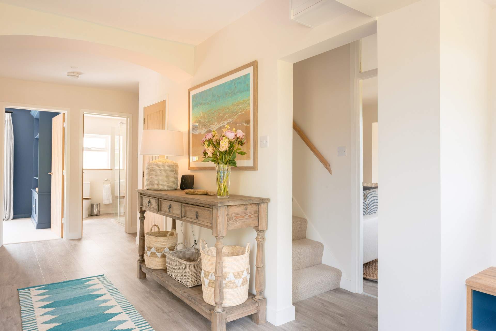From the ground floor hallway head up to the first floor where you will discover another two bedrooms.