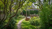 Relax in the peaceful garden. 