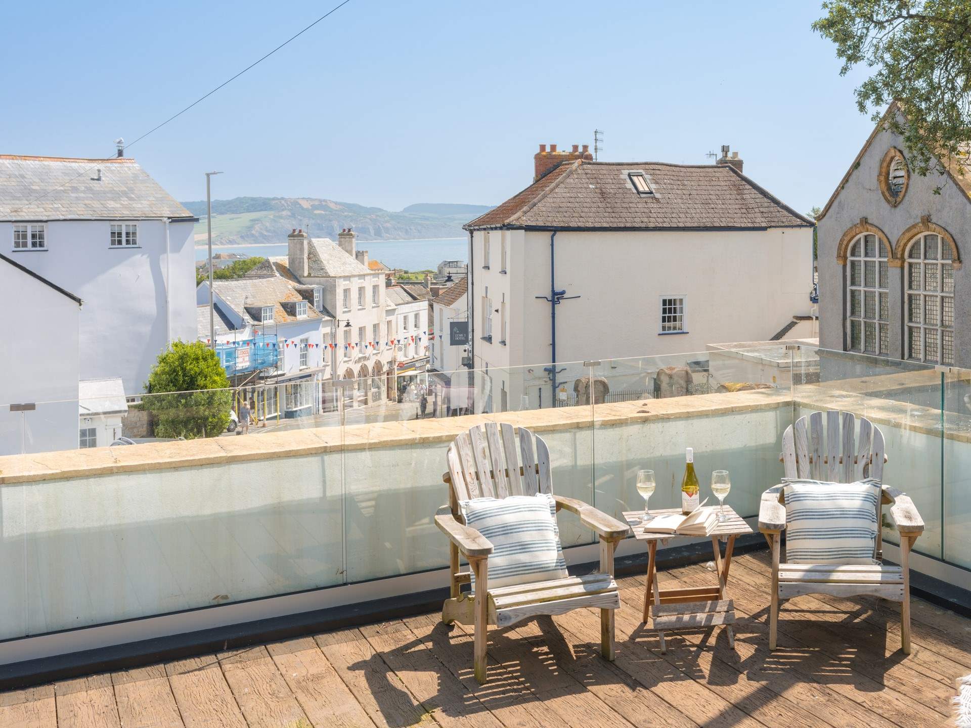 The sun deck gives you privacy whilst also feeling connected to the sights and sounds of the town.