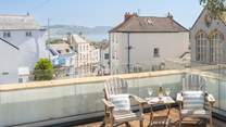 The sun deck gives you privacy whilst also feeling connected to the sights and sounds of the town.