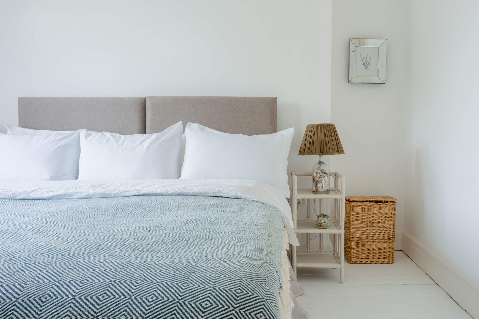 Bedroom 3 is just as impressive and spacious as all the others so everyone will be sleeping in style. The bed here is again a super-king 'zip and link' so can be split on request. Oh, and there are more sea views on show.