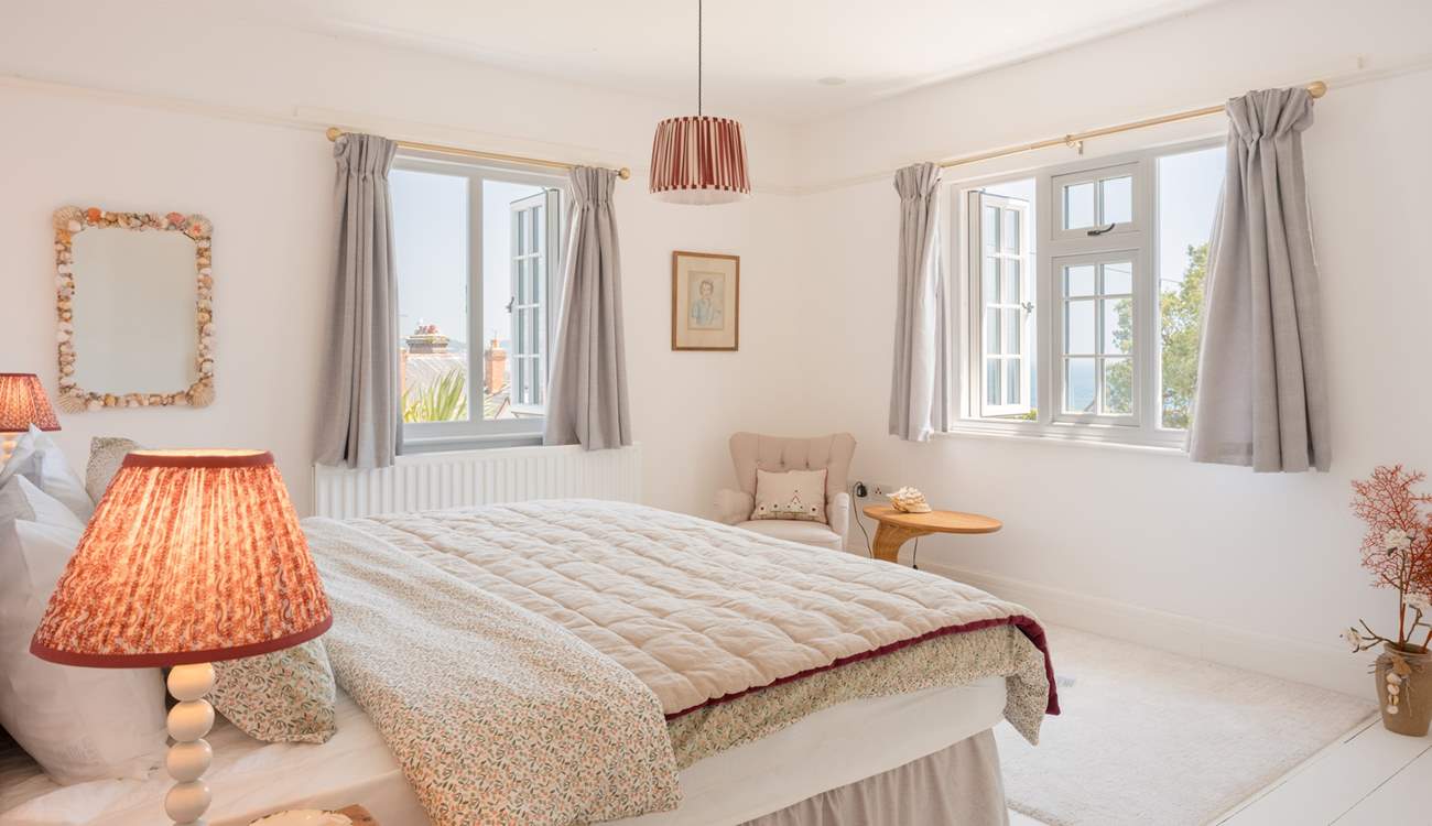 Its dual-aspect gives you views out to sea and over the rooftops and town.