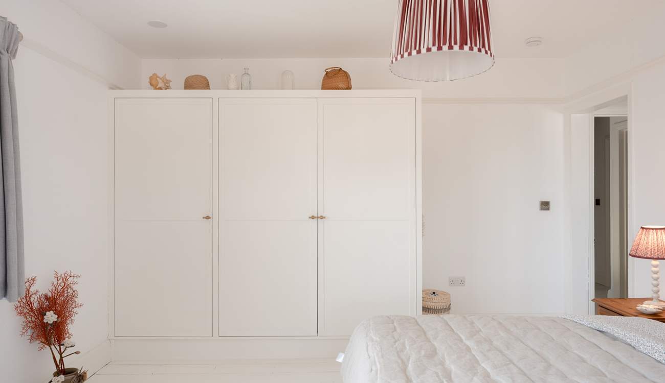 Each bedroom has plenty of storage and hanging options.