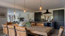 The kitchen is very well-equipped with everything you would expect from such a luxurious home.