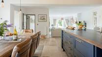 The bright open plan sitting-area is just off the kitchen/diner and really does complete the perfect social arrangement.