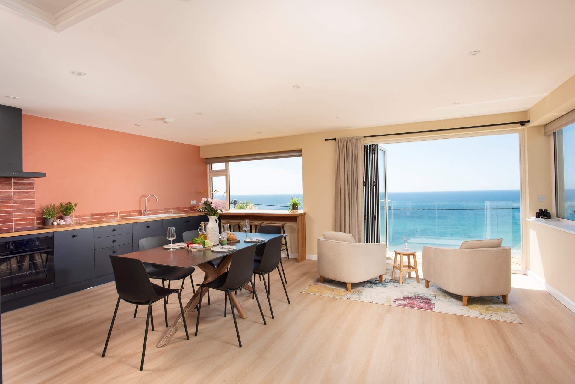 Throw open the bi-fold doors and let the beauty of Praa Sands pour in.