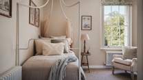 Bedroom 2 is home to this beautiful single bed offering flexible sleeping arrangements...