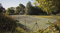 There's even a tennis court for those who want to keep active.