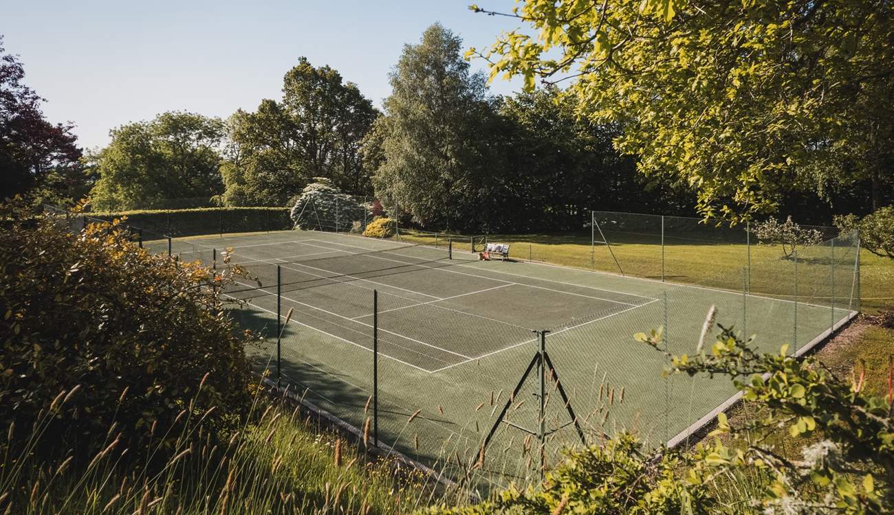 There's even a tennis court for those who want to keep active.