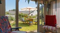 The garden-room is a particular favourite with plenty of shady seating, simple styling and perhaps the ideal spot for a read, a snooze or a spot of yoga?