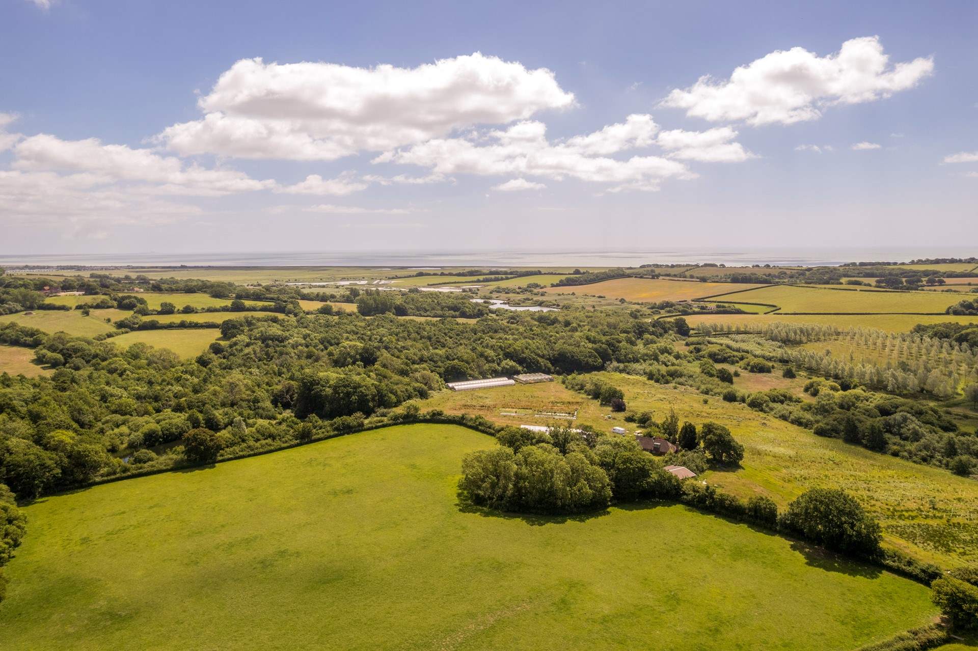 Glorious countryside and distant sea views.