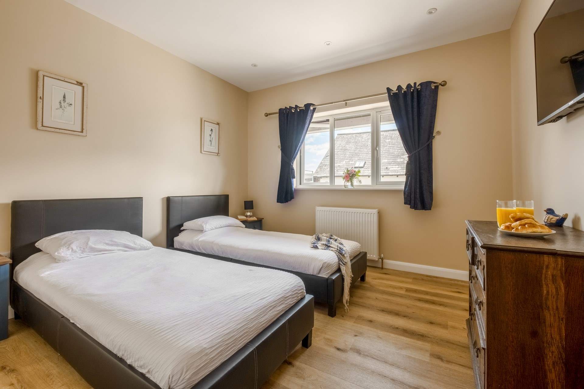 The twin room is ideal for either children or adults.