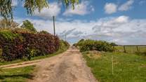 The track to The Old Tractor Shed.