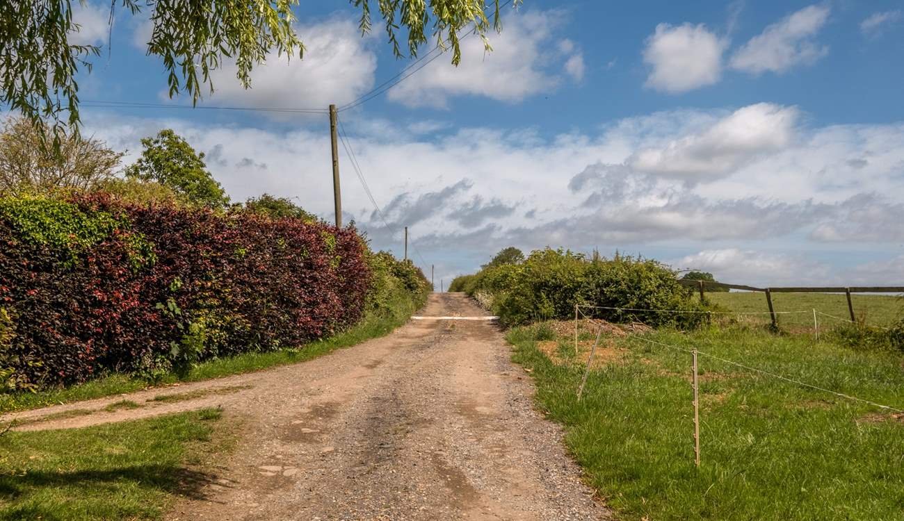 The track to The Old Tractor Shed.