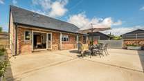 The courtyard is enclosed, perfect for those with small children and dogs.
