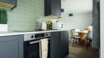 The open plan design is ideal for holiday get togethers. 