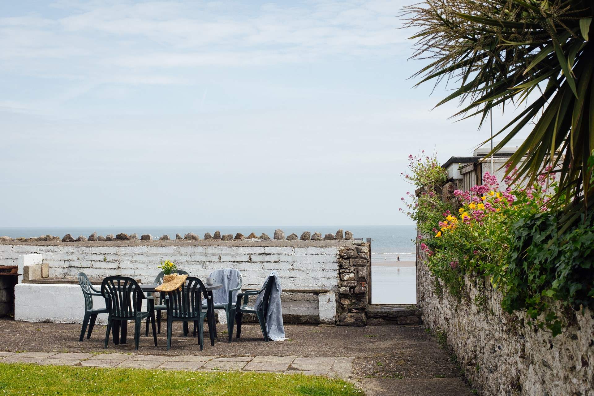 The perfect spot for sunny breakfasts or listening to the sea gently lapping on the shore on a still summer's night. 
