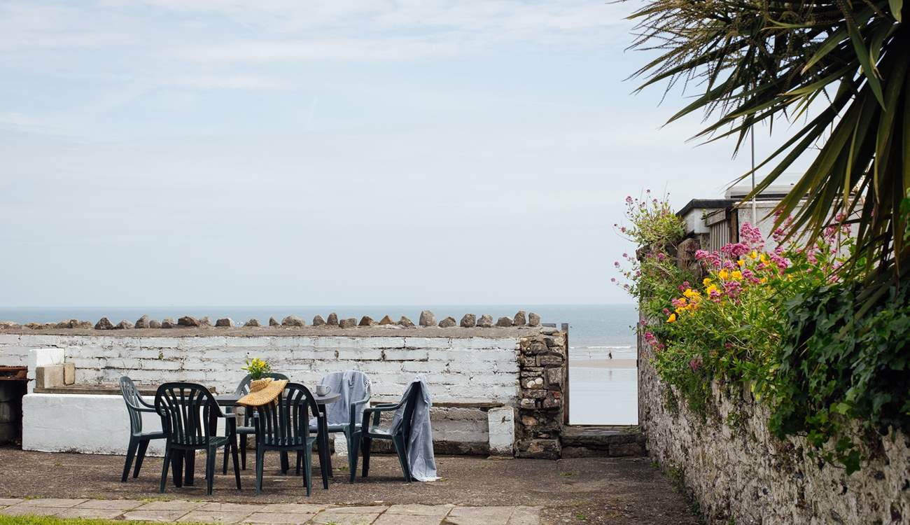 The perfect spot for sunny breakfasts or listening to the sea gently lapping on the shore on a still summer's night. 