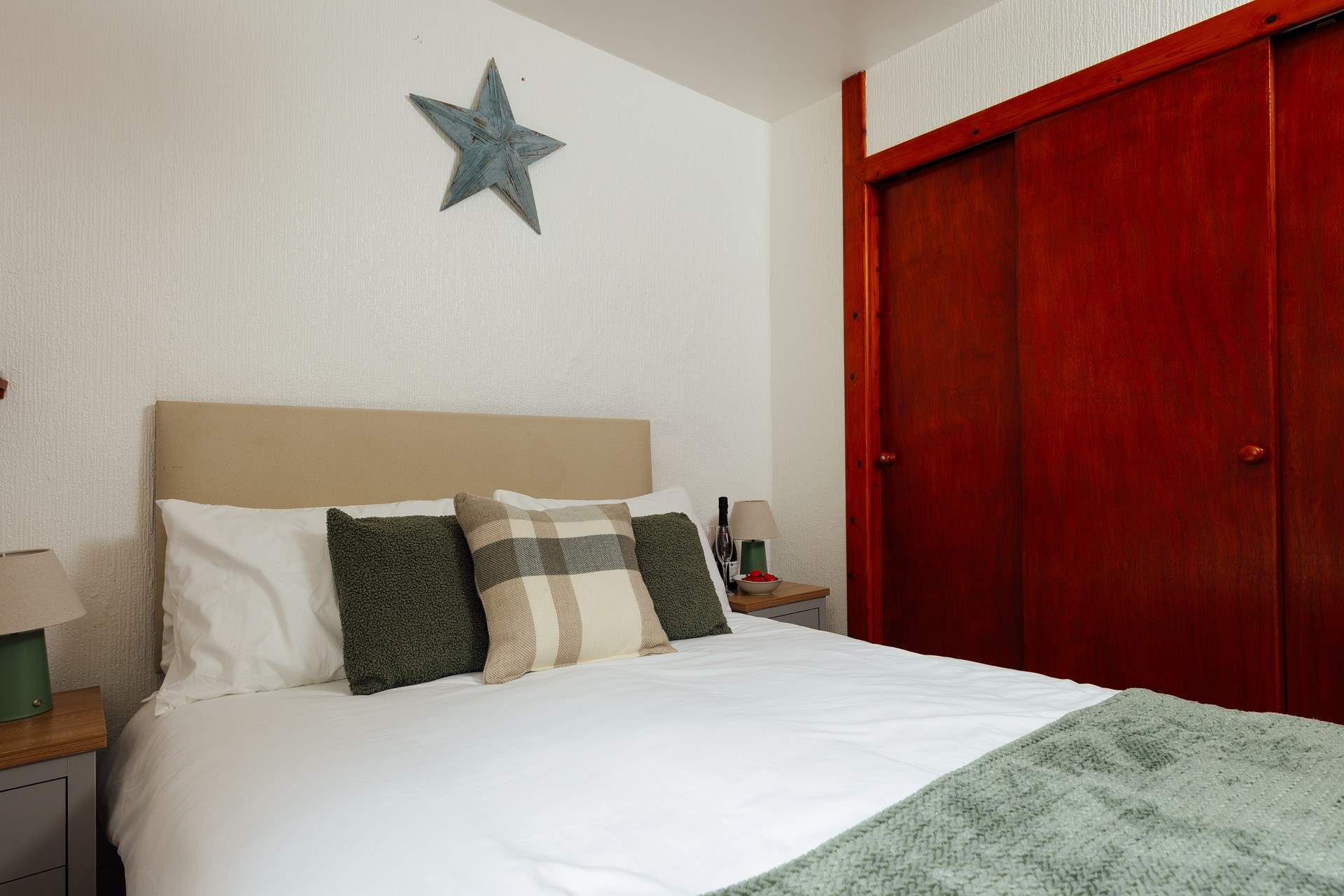 Sweet dreams in the front facing, double room. 