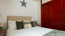 Sweet dreams in the front facing, double room. 