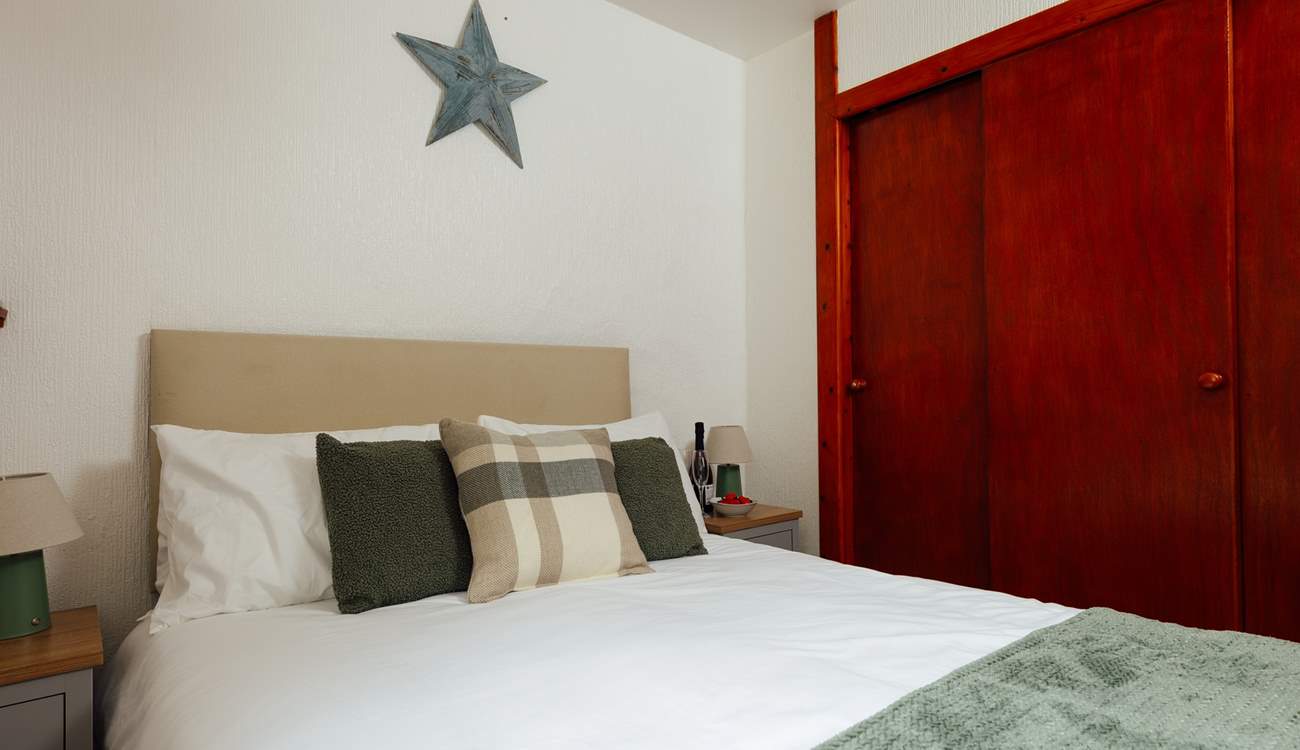 Sweet dreams in the front facing, double room. 